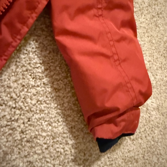 Lands' End Kids Cherry Red Puffer Jacket with Faux Fur Hood - Picture 6 of 8